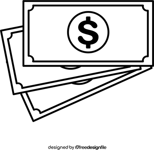 Money Black And White PNG