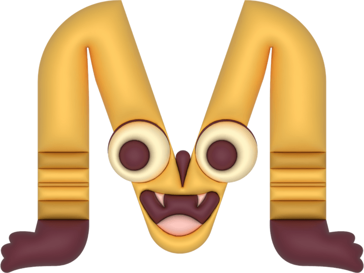 Alphabet Lore Letter M PNG