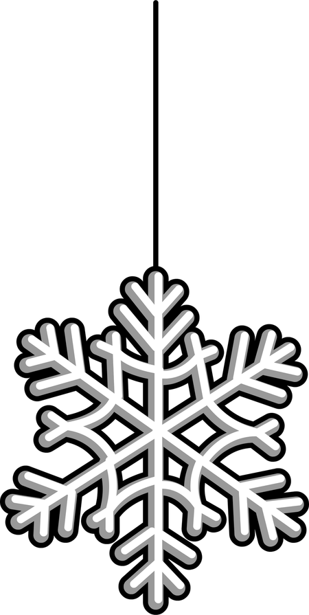 Black Snowflake PNG