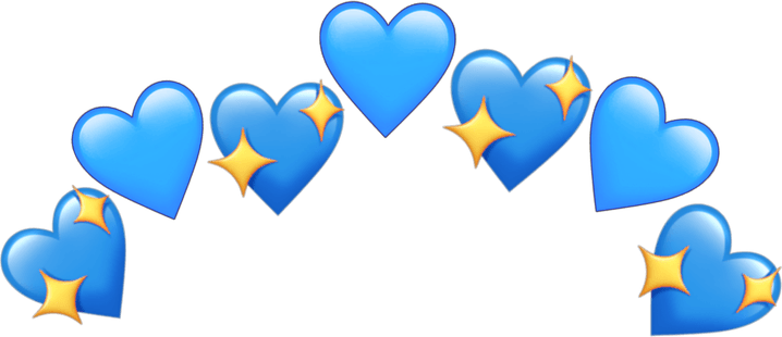 Blue Emoji Heart Eyes PNG