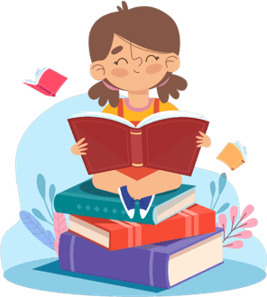 Kids Reading Book PNG
