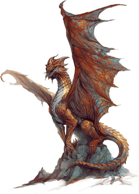 Ancient Bronze Dragon PNG