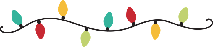 Christmas Lights Banner PNG