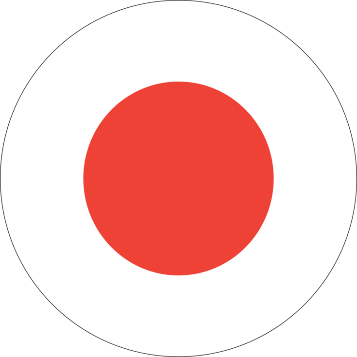 Japan Flag Circle PNG