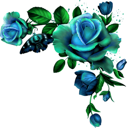 Blue Roses PNG