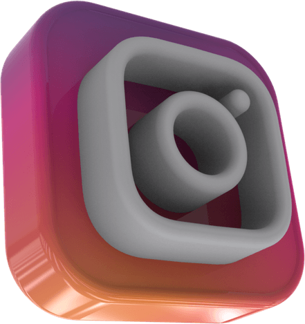 Instagram Logo 3d PNG