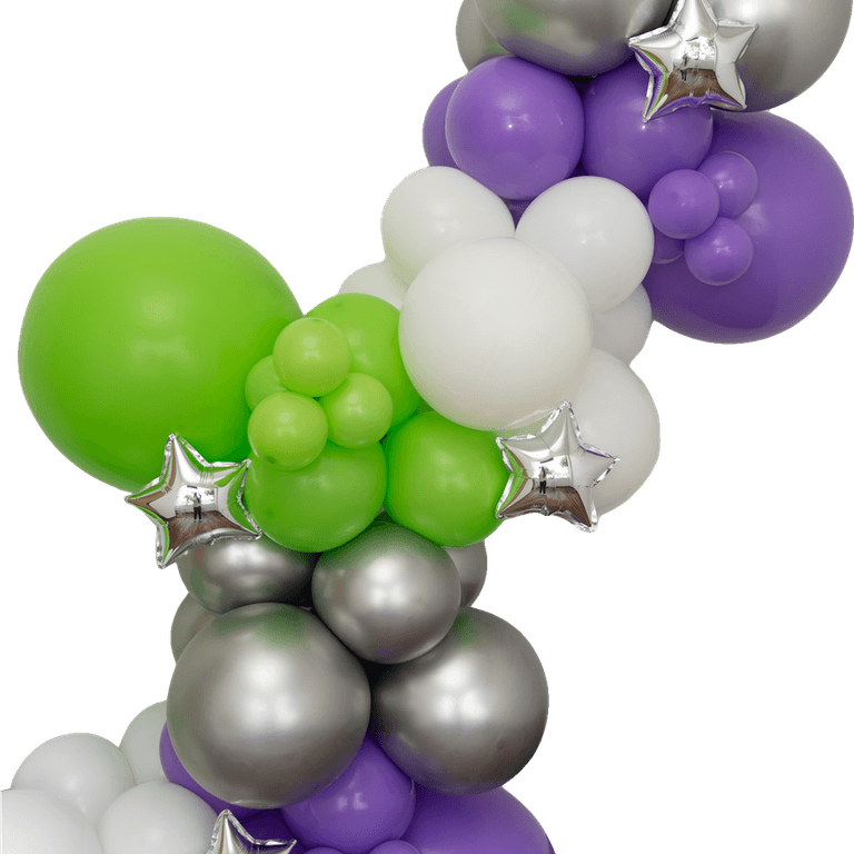 Silver Glitter Balloon PNG