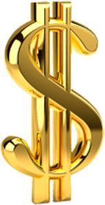 Gold Dollar Sign PNG