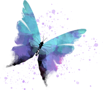 Watercolor Purple Butterfly PNG