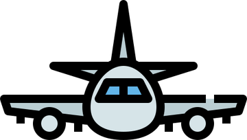 White Airplane PNG