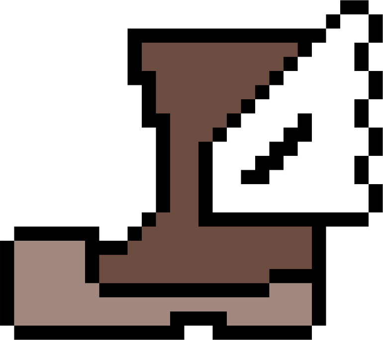 Boot Pixel Art PNG