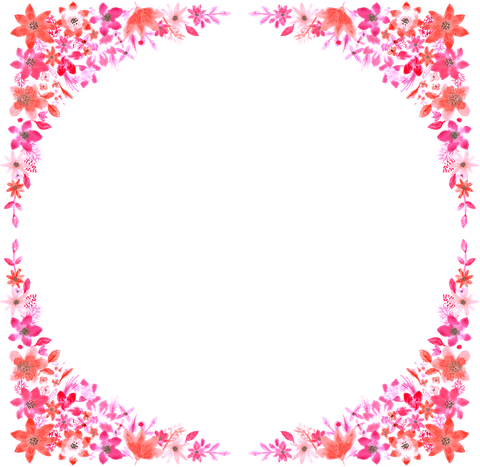 Pretty Flower Border PNG