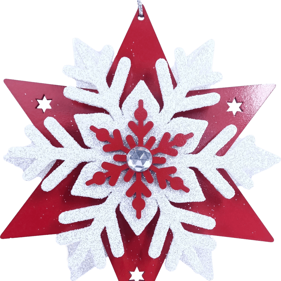 Red Snowflake PNG