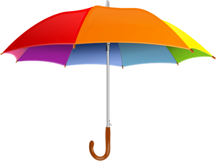 Parasol Rainbow Colours PNG