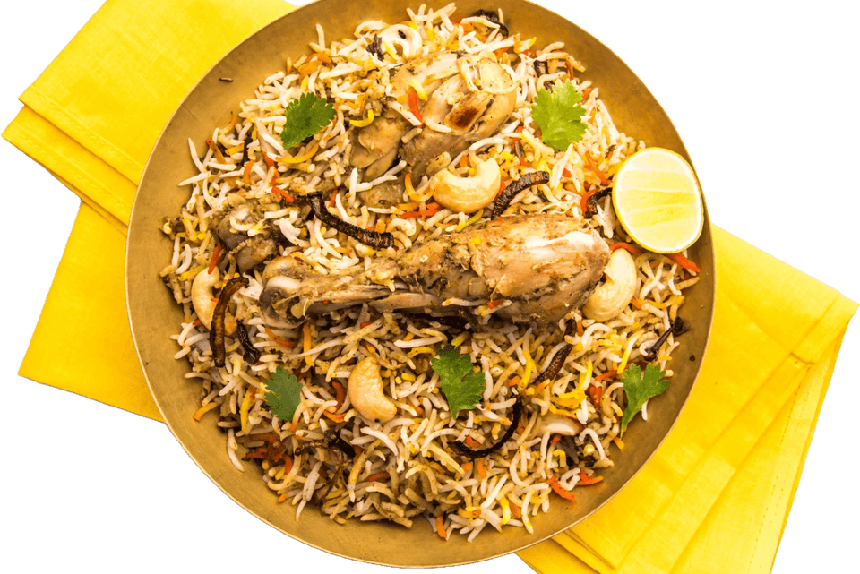 Chicken Biryani With Egg PNG