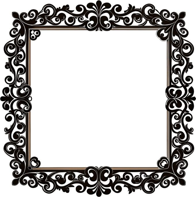 Square Frame Black PNG