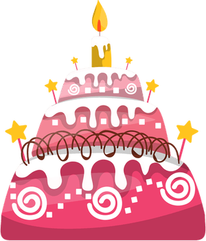Pink Birthday Cake PNG