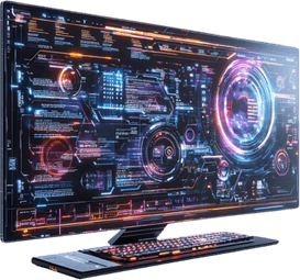 Futuristic Computer PNG