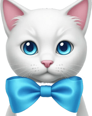 White Cat Blue Eyes PNG
