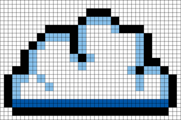 Pixel Cloud PNG