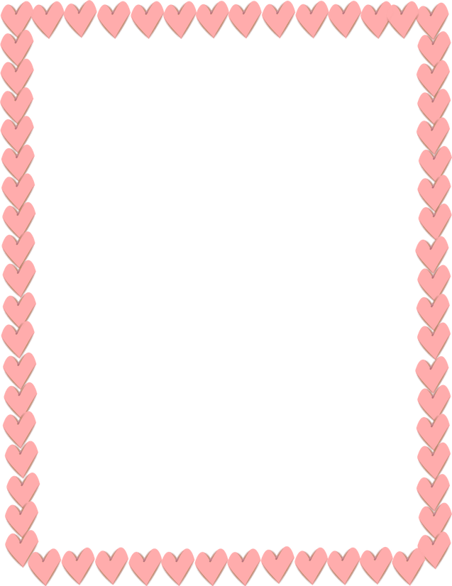Pink Heart Border PNG