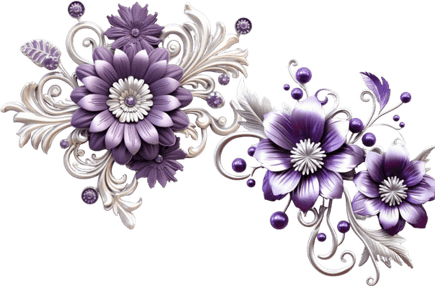 Silver Flower PNG