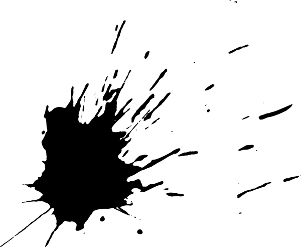 Black Paint Splatter PNG