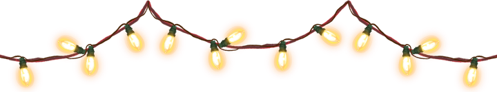 Christmas Lights Banner PNG