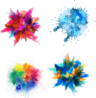 Color Powder Explosion PNG