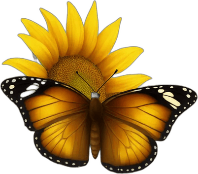 Sunflower Butterfly PNG