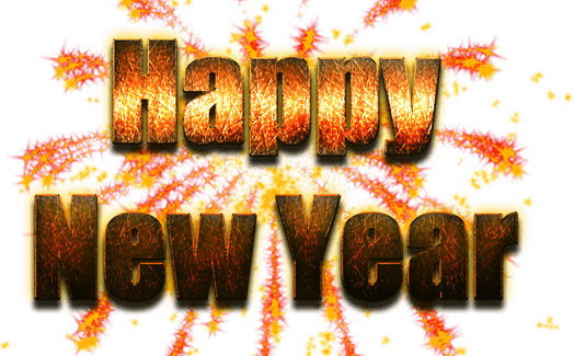 Happy New Year Word PNG