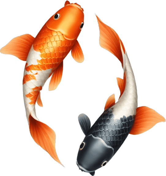Yin Yang Koi Fish PNG