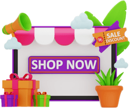Online Shopping Banner PNG