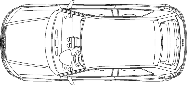 Car Roof View PNG