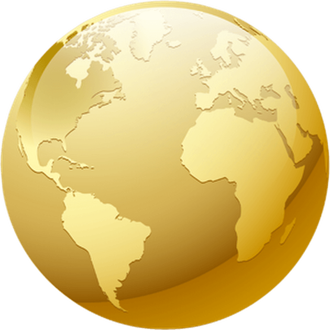 Gold Globe PNG