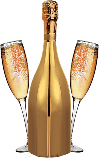 Gold Champagne Bottle PNG