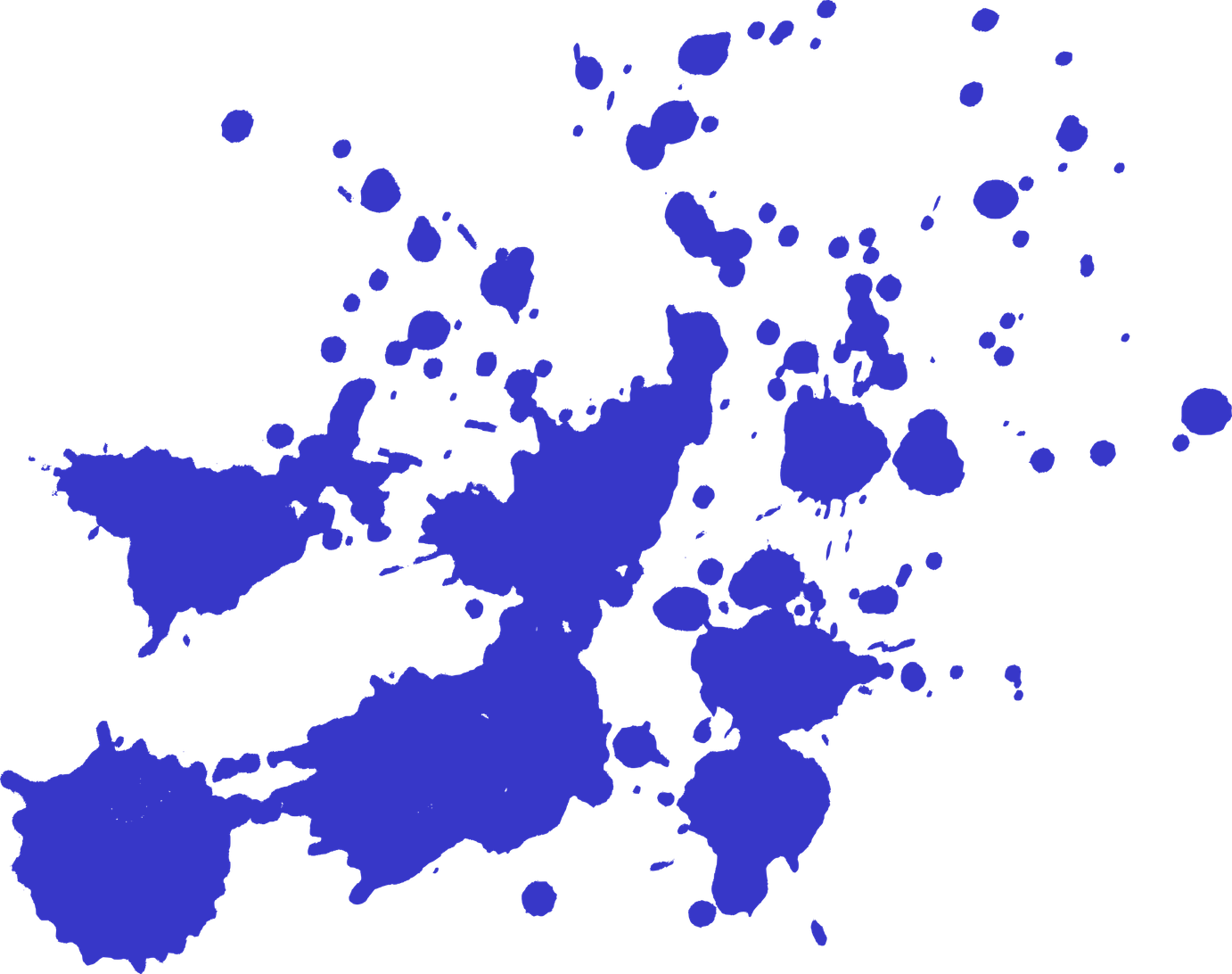 Blue Paint Splatter PNG