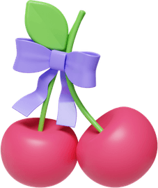 Cherry With Bow PNG