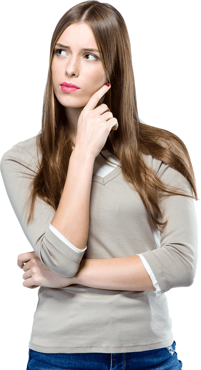 Thinking Woman PNG