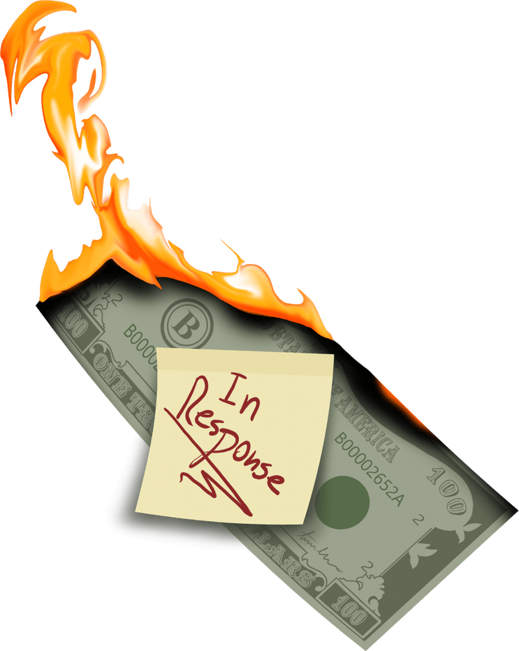 Burning Money PNG