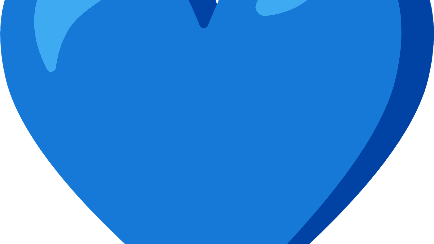 Blue Emoji Heart Eyes PNG