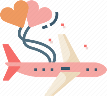 Heart Airplane PNG