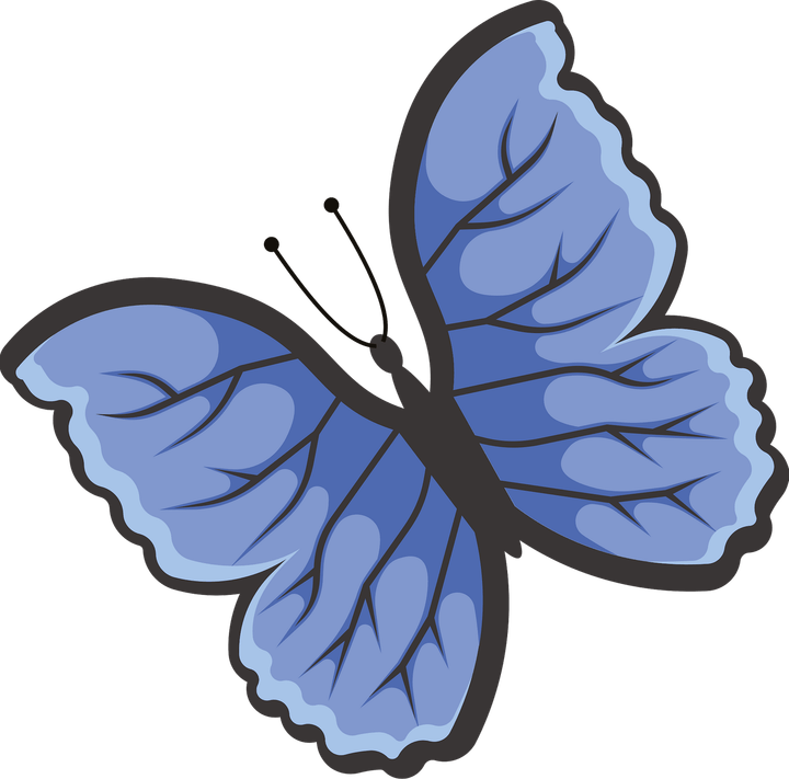 Butterfly Light Blue PNG