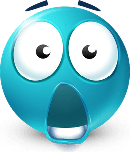 Shocked Blue Emoji PNG