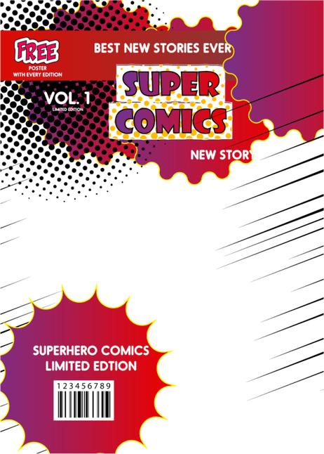 Blank Comic Book PNG