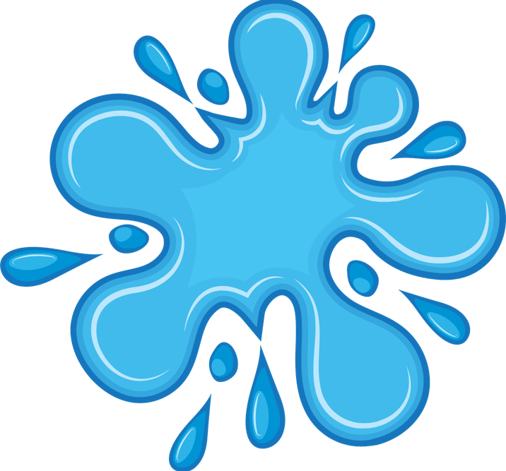 Cartoon Water Splash PNG