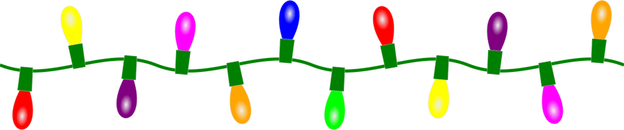 Christmas Lights Banner PNG