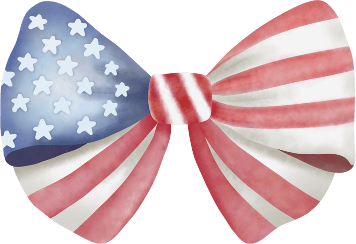 American Flag Bow PNG