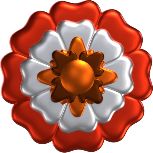 3d Flower Border PNG