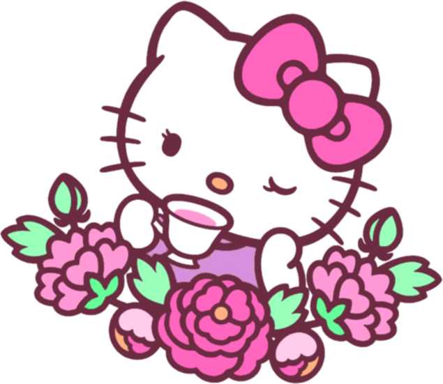 Pink Hello Kitty Flower PNG